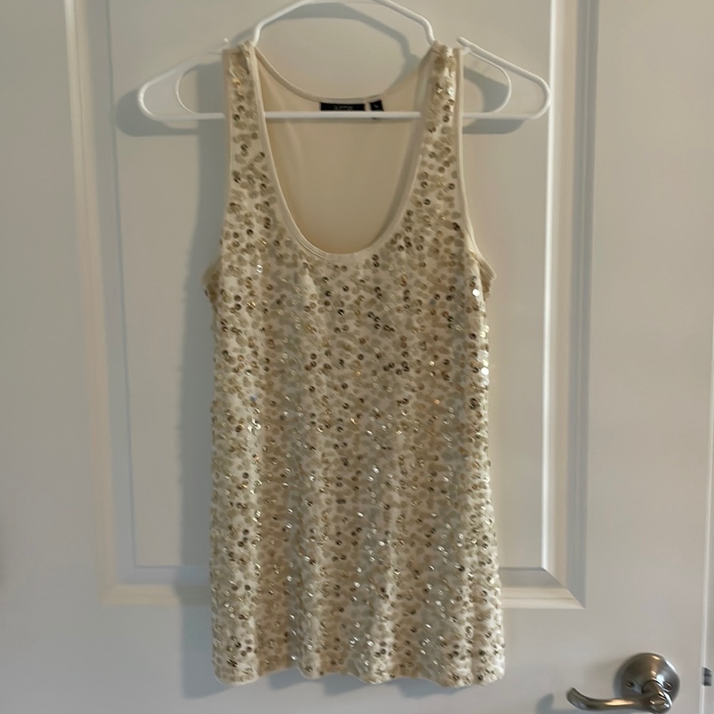 Apt. 9 Sequin Sleeveless Top Size Medium